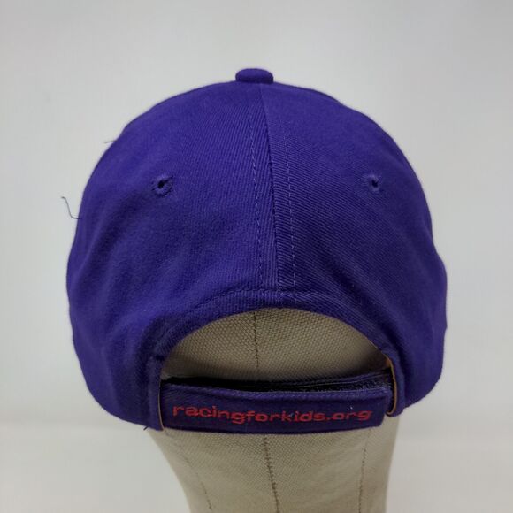 Racing for Kids Men's Strapback Hat Purple OSFA Embroidered Logo - Picture 9 of 10